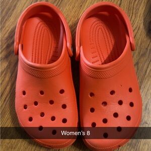 CROCS Women's Vibrant Orange Mules